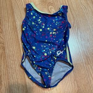 GK‎ splatter blue leotard